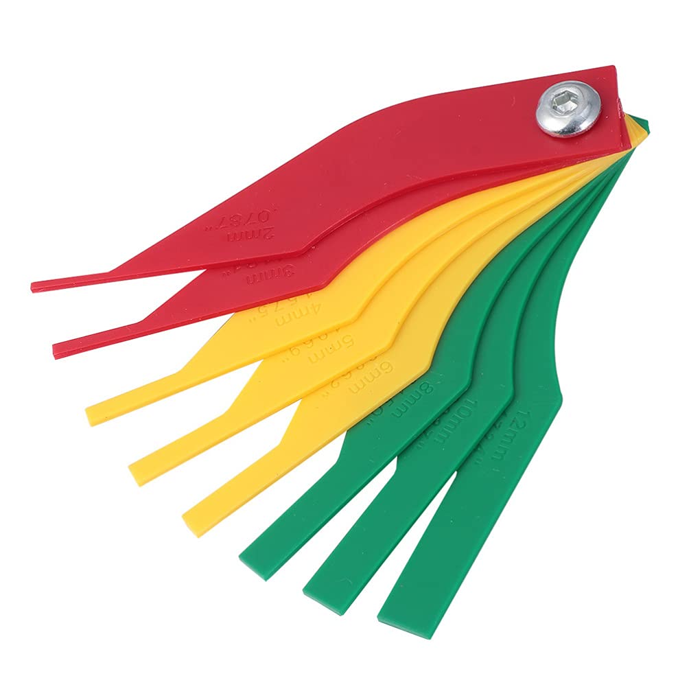 FAVOMOTO 2 Pieces Scale for Car Brake Pads Tool Measure Rulers Brake Pressure Tester Gauge Brake Thickness Tester Ruler Replacement Auto Plastic