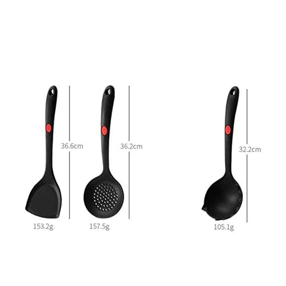 Juego de Utensilios de Cocina de Silicona, espátula Antiadherente, Mango Resistente al Calor, Utensilios de Cocina
