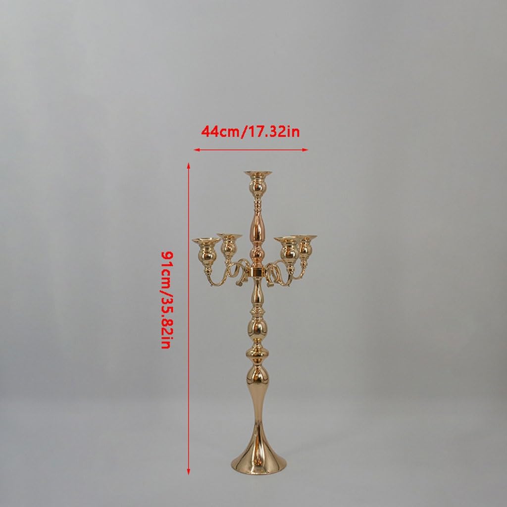 Portavelas Accesorios De Mesa De Hotel De Boda con Candelabro De Metal Candelabros Decorativos(A)