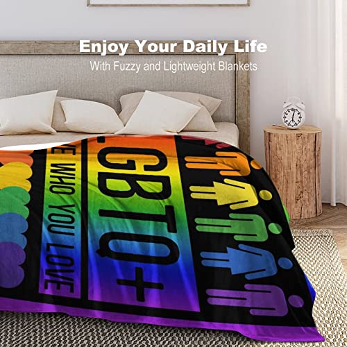 Pride Blankets Gifts, 50"X40" Bed Throw Blanket For Glbtq, Soft Warm Cozy Fluffy Throw Plush Blanket, Lightweight Pride Blanket Decor Suitable For Couch Sofa Bed Living Room #TOP5