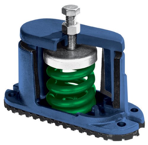 Mason C-A-200 Ductile Iron Housed Spring Floor Mount Vibration Isolator, 200lbs Capacity, 1.15