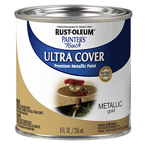Rust-Oleum 240287 Painter's Touch Satin, HP, 1/2 Pint, Metallic Gold