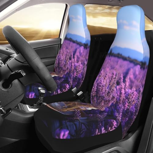 Housses de siège de voiture lavande respirantes et universelles pour un confort élégant