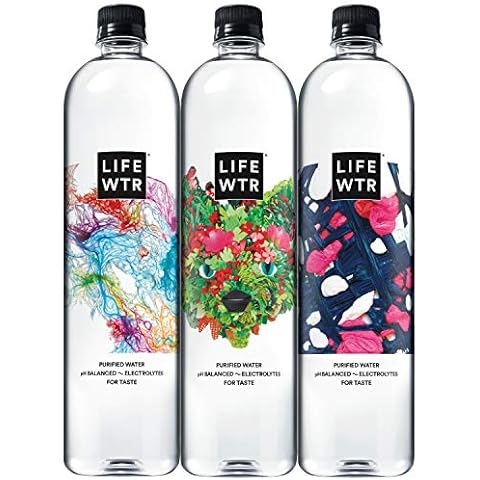 LIFEWTR, Premium Purified Water, pH Balanced with Electrolytes For Taste, 1 liter bottles (12 Pack) (Packaging May Vary) Cover