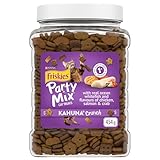 Friskies Party Mix Cat Treats, Kahuna Crunch with Real Ocean Whitefish - 454 g Cannister (1 Pack)
