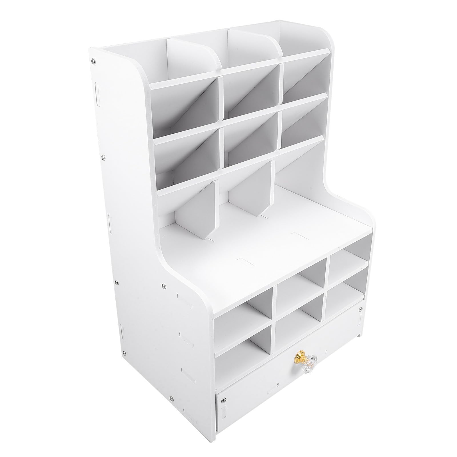 POPETPOP Organizador Gran Capacidad de Portalápices Compartimentos Múltiples de Pvc y Estructura Sencilla para Organizar Papelería para Oficina y Estudio