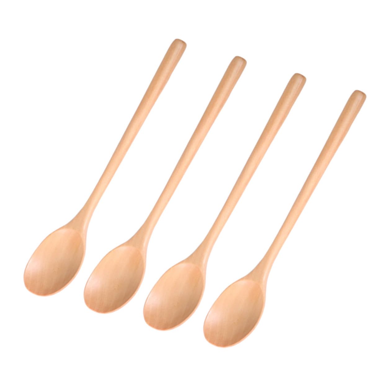 Alipis 12 Pz da minestra in legno utensili in legno per mangiare manico cucchiaio di abito di a manico lungo o dritto