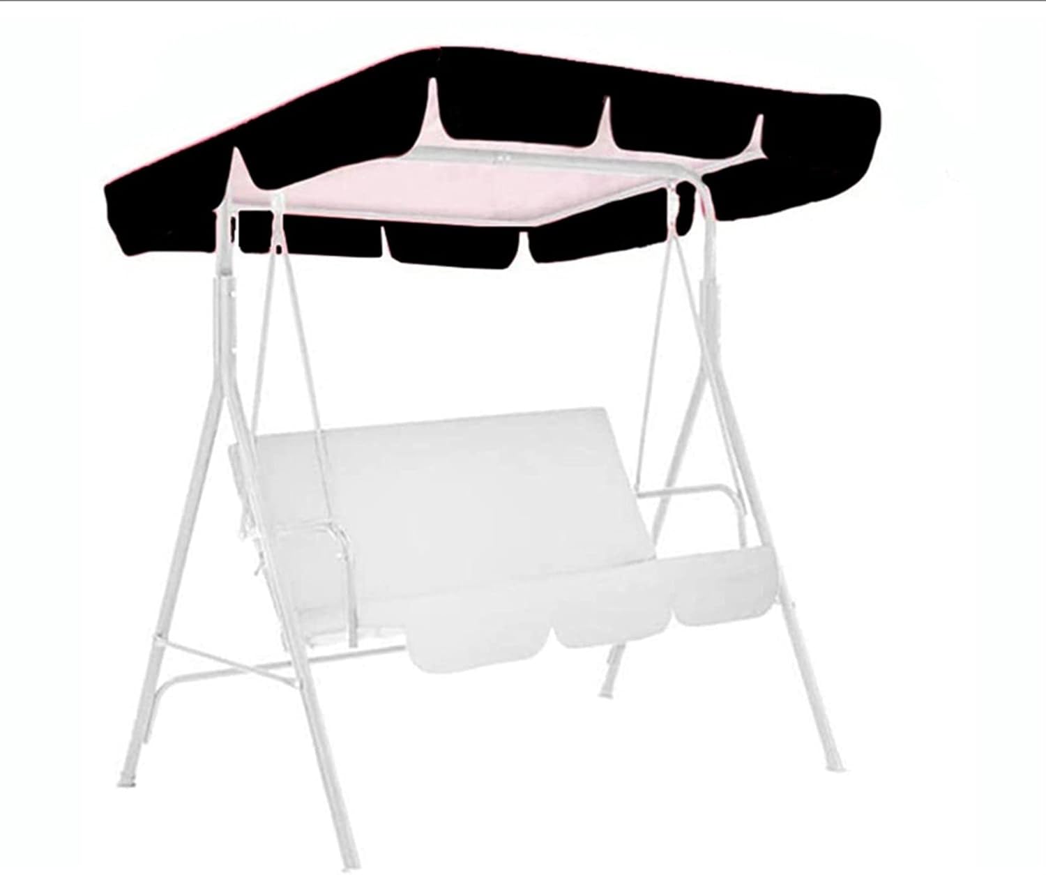 Replacement Canopy for Garden Swing Seat,Swing Top Cover Canopy Replacement,Swing Chair Top Cover Roof Sun Shade Sun Lounger for Outdoor,UV Resistent- Cover Only
