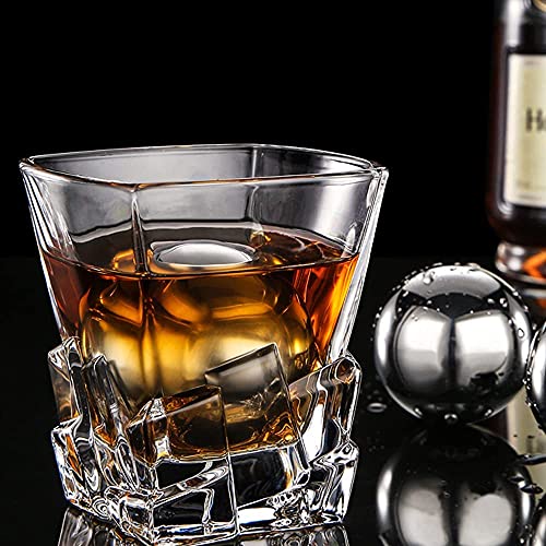 Dualshine 3 Pcs Large Round Whiskey Stones Spherical Reusable Stainless Steel Ice Cubes Golf Ball Whiskey Stones Balls Metal Ice Balls Gift Set For Red Wine Scotch Whiskey Bar Beer thumb #6