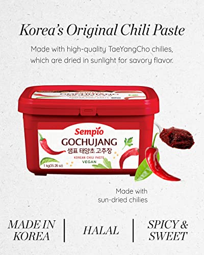 Sempio Vegan Gochujang, Hot Pepper Paste (Korean Chili Paste)_2.2Lbs (1Kg)_All Purpose #TOP1