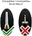 YUNCHI Electric Toothbrush Replacement Heads 5 Pack Compatible with Fairywill FW-507/508/551/917/959, for FW-D1/FW-D3/FW-D7/FW-D8, for Fairywill Toothbrush Refills - Black