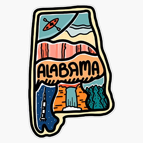 Image of Alabama Landmark Bumper Sticker Vinyl Decal 5 inch
