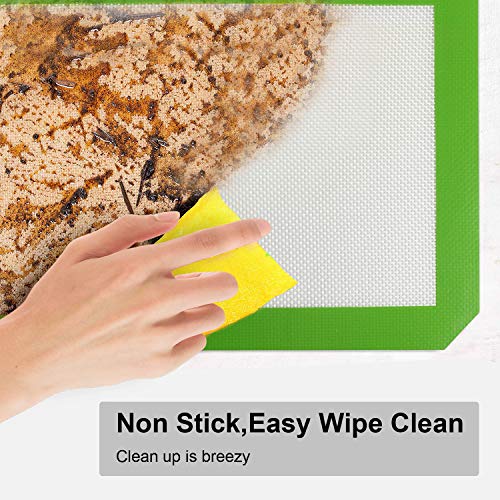 Beracky Silicone Baking Mats - Set Of 2 Quarter Sheet Liner For Baking, Non-Stick Silicone Baking Mat Cooking Sheet Mats #TOP4