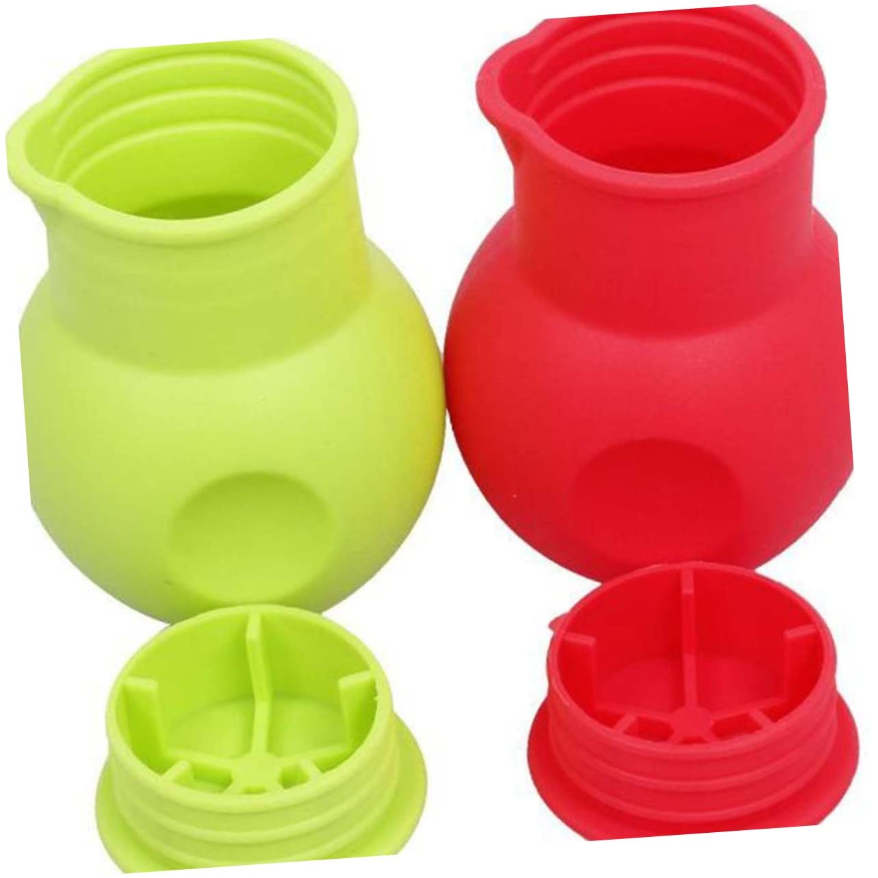 PRETYZOOM 2pcs Silicone Chocolate Melting Pot for Easy Melting of Butter Chocolate and Sauces Microwave Baking Pouring Tool Green