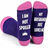 SC Products I'm Not Spoiled Gifts for Wife Xmas Novelty Socks | Size 4-7 Cotton Funny Socks for Valentines Day | Christmas Presents for Wife Gift from Husband Stocking Fillers