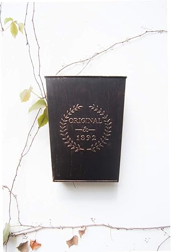 Miniatura 7 de LESEN Macetero de pared de metal rústico para colgar en el hogar, florero de pared para plantas o flores, interior o exterior, decoración de pared