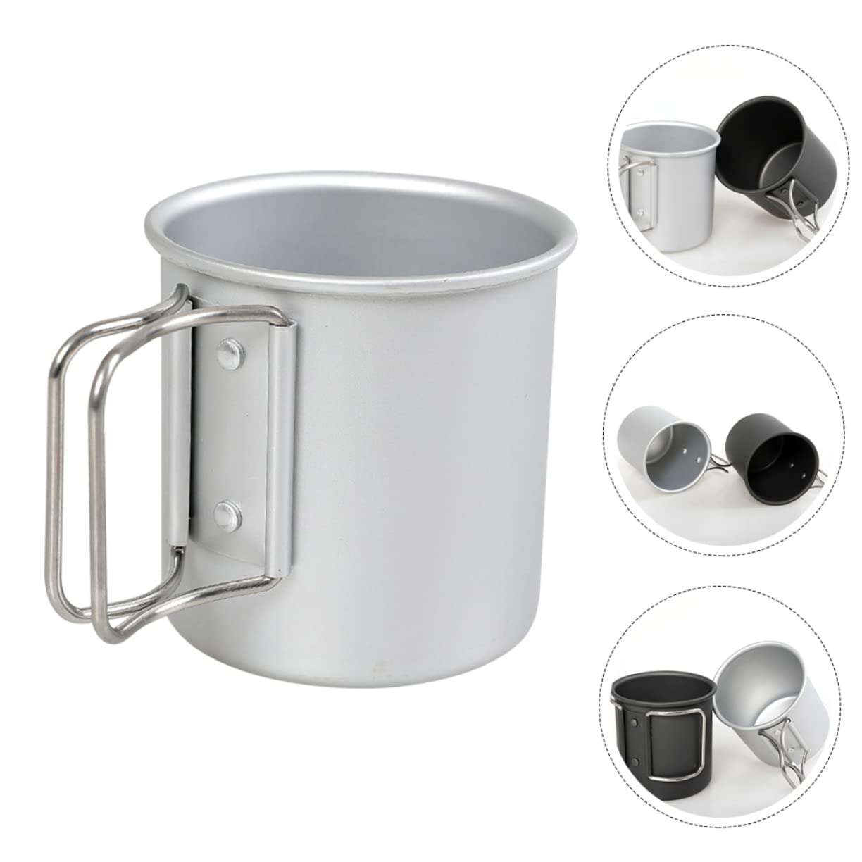 4pièces Gobelet Eau Pliable Aluminium Pour Camping Tasse Portable Avec Design Élégant Idéale Pour Boissons Chaudes Et Froides Utilisation Pratique Extérieur