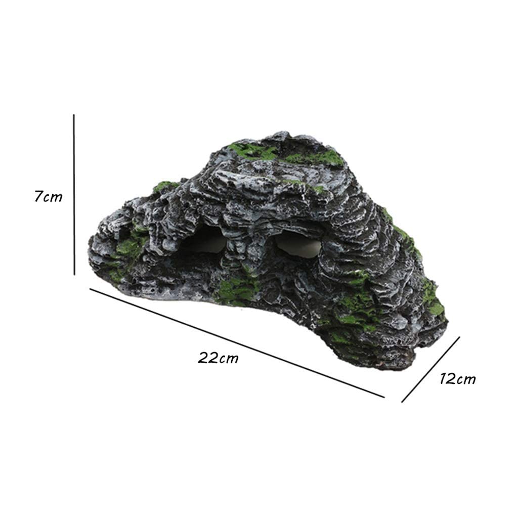 Caja de escondite para Reptiles, paisajismo de Acuario, decoración de hábitat, escondites de Peces, lagartos y Tortugas, Accesorios para Cajas de Cuevas de Reptiles