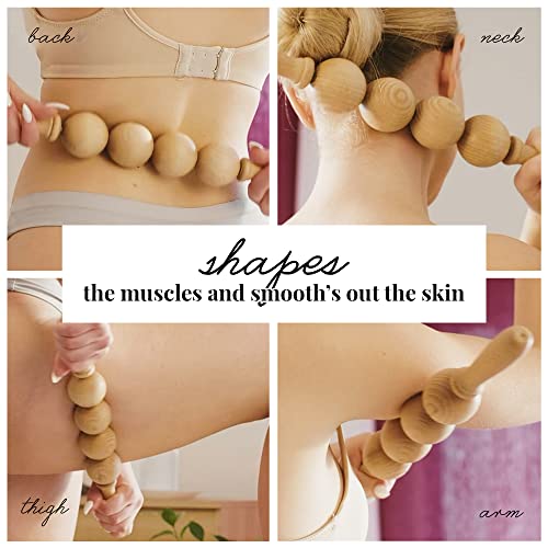 Tuuli Accessories - Ball Wooden Massage Roller, Multi-Functional Body Roller For Cellulite, Muscle Tension And Skin Health Support, Natural Massager For Women And Men #TOP4