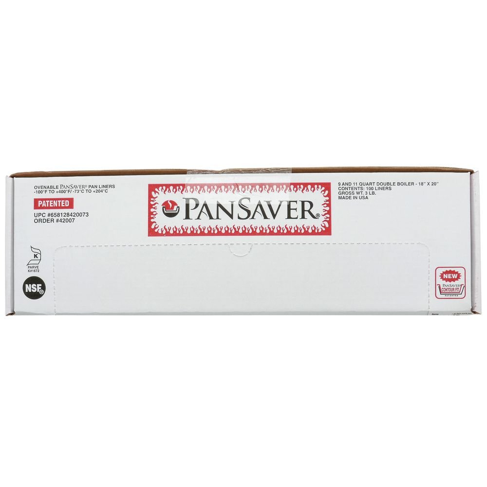 HUBERT PanSaver Hotel Clear Round Pan Liners for Easy Clean Up - Disposable Industrial Buffet Pan Liners, Ovenable up to 400F (8x9.25 inches - 100