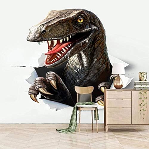 Papier peint 3D intissé dinosaures pour transformer la chambre d'enfant en univers ludique - 2