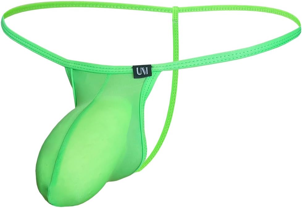 COMLIFE Men's Sexy Low Waist Bikini Thong Ultra Thin Ice Silk Breathable Underwear
