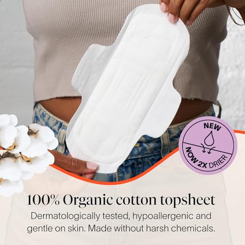Image of Cora 100% Organic Cotton Topsheet Pads Multipack, Reg and Overnight (46 Ct)