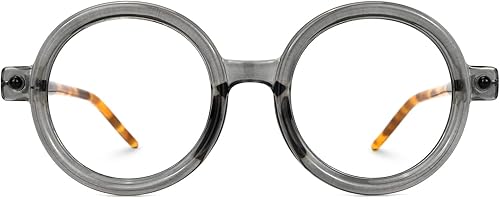 Miniatura 8 de Zeelool Marco de anteojos redondos gruesos vintage para mujeres y hombres con lente transparente sin receta Rahman ZJGX633614