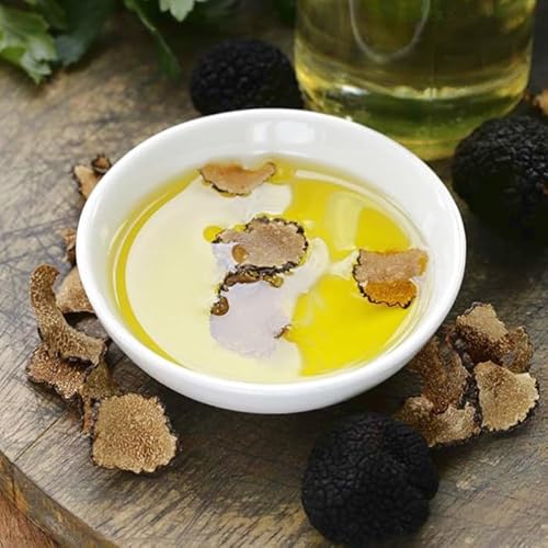 Valnerina Tartufi schwarzes Trüffelöl 250ml Black Truffle Oil, Olivenöl mit schwarzem Trüffelaroma und echtem Trüffel, Öl zum Kochen und Würzen, Flasche 250 ml