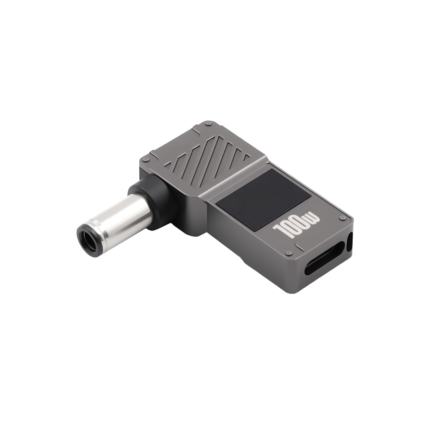 Adaptador CC 6,0 x 0,6 mm a USB C de 100W y 90 grados para tableta y PC 4K 8