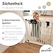 Geuther Türschutzgitter Easylock Plus | Treppenschutzgitter ohne Bohren Breite 68-76 cm | Türgitter Baby Holz-Metall | Kinderschutzgitter beidseitig öffnend | Kindersicherung Tür | Weiß