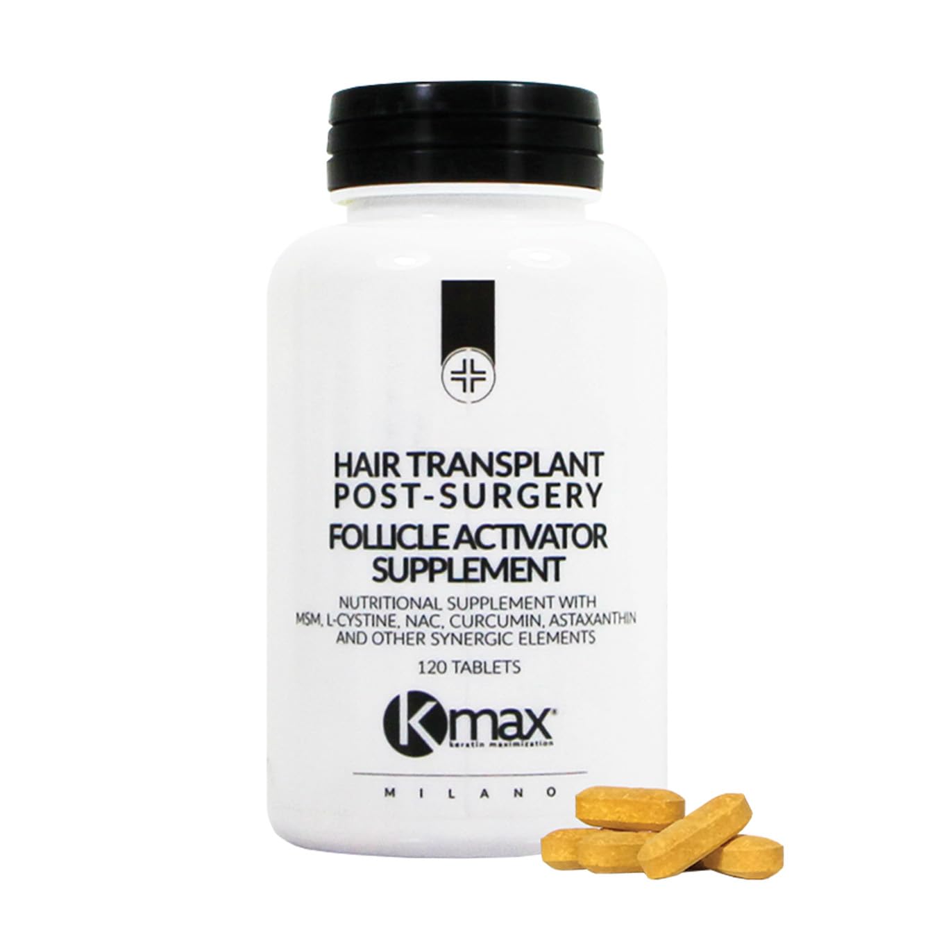 Kmax Healing Hair Transplant Post Surgery Follicle activator Supplement - Integratore Capelli, Ricrescita Capelli Dopo Trapianto, Funzione Anticaduta Capelli Donna e Uomo - Formato da 120 Compresse