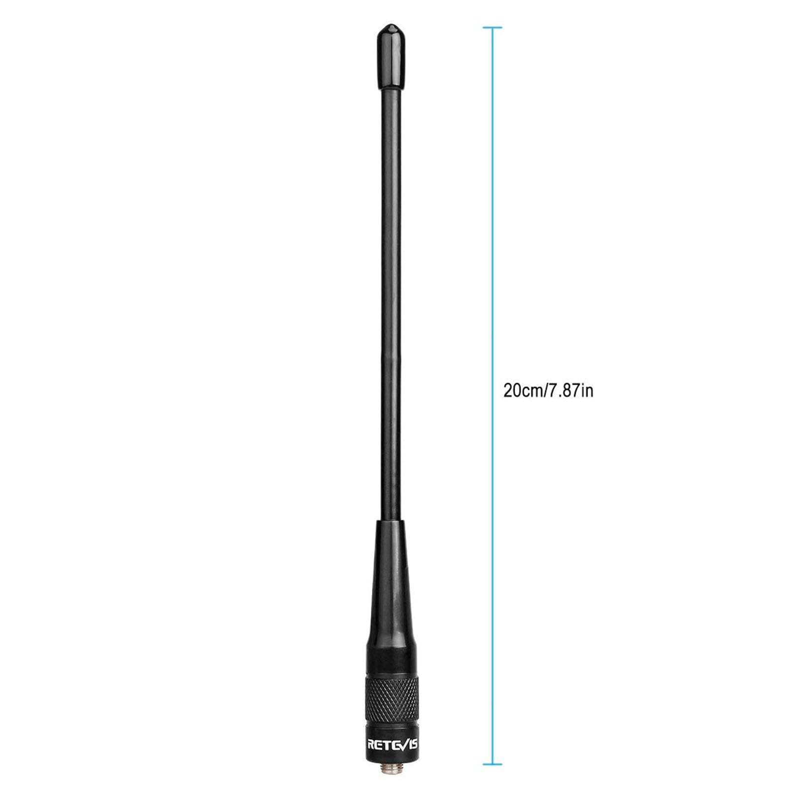 Retevis RHD-701 Walkie Talkie Antena SMA-F de doble banda compatible con Baofeng UV-5R BF-888S Retevis H-777 Walkie Talkie (10 unidades)