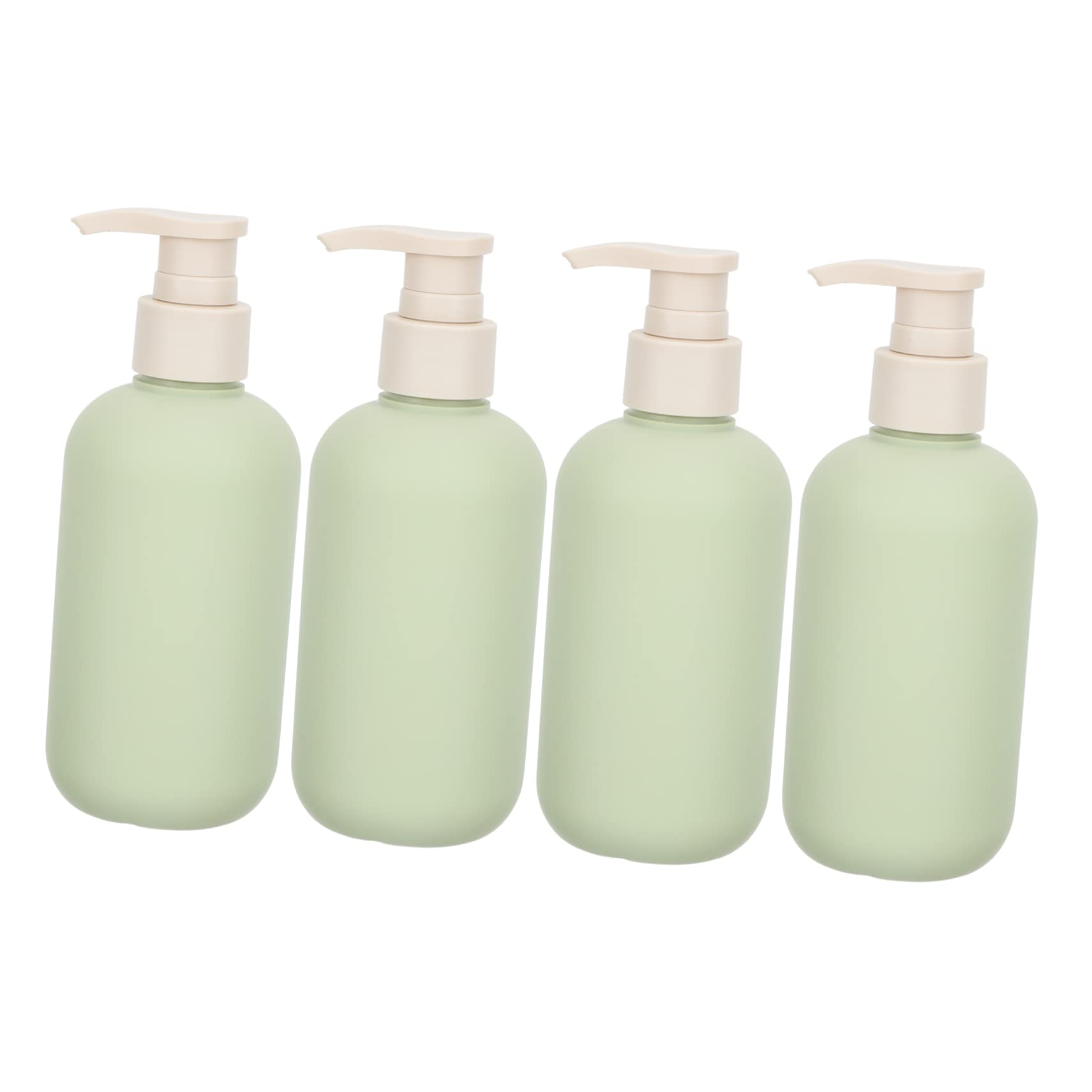 Beatifufu 4pcs Press Type Shampoo and Lotion Dispenser Bottles Refillable Shower-Gel Storage for Travel Empty Containers Easy Refill Design