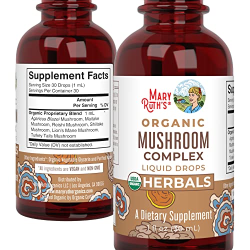 Maryruth Organics MUSHROOMCOMPLEX Usda Organic Mushroom Complex By Maryruth'S | Herbal Liquid Drops | Mushroom Supplement | Lion'S Mane | Reishi Mushroom | Shiitake Mushrooms | Non-Gmo | Vegan | Alcohol Free Tincture thumb #8