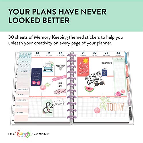 Me & My Big Ideas Sticker Value Pack - The Happy Planner Scrapbooking Supplies - Memory Keeping Theme - Multi-Color - Great For Projects, Scrapbooks & Albums - 30 Sheets, 432 Stickers Total #TOP2