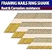 HW HAMWOO 34°Framing Nails,D Head Nail Pack,480-Pack (2