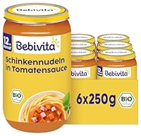 Bebivita Menüs ab dem 12. Monat Schinkennudeln in Tomatensauce, 250g 6er Pack (6x250g)