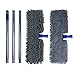 Two Sided Dust Mop Floor Cleaning System, MASTERTOP 360 Microfiber Mop with Stainless Steel Handle,Wet Dry Mop,Flat Flip Mops for Hardwood, Laminate, Vinyl, Tiles,4 Washable Mops Pads