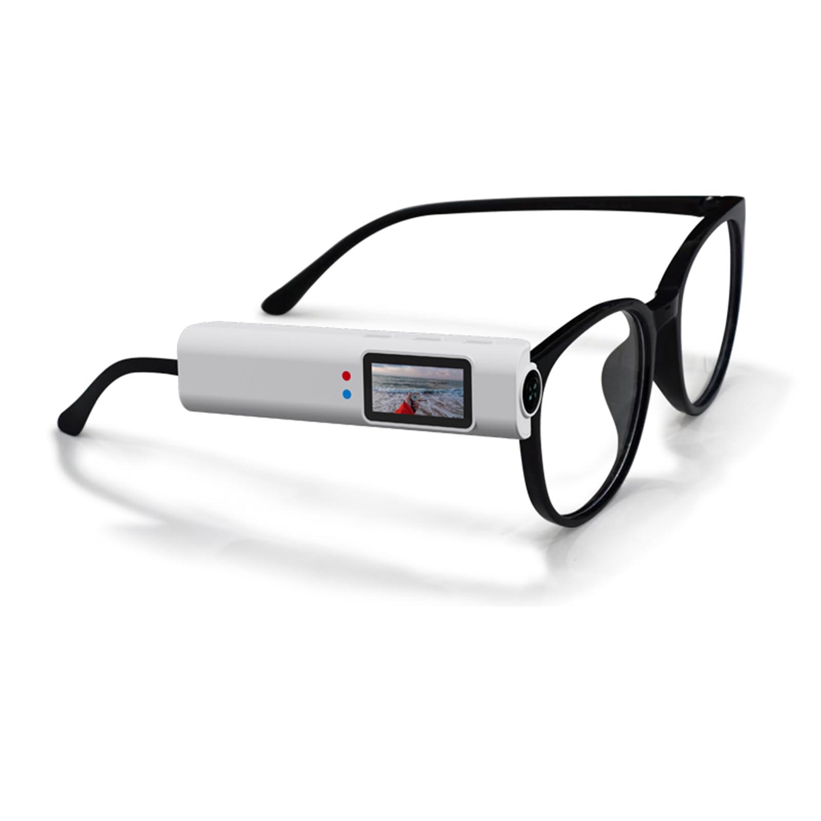 VBESTLIFE Occhiali da Telecamera Montata a Testa da 2,7 K, Clip Incredibile su POV Sports Camera per Occhiali, 110 ° 1080p HD, Schermo a Colori da 0,96 Pollici
