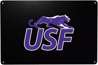 University Flag Of Sioux Falls Cougar Tin Metal Sign 12x8 Inch Wall Decor For Home Cave Outdoor Indoor Vintage Bar Logo Man Backyard Garage