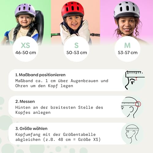 woom Ready Kids' Helmet, Adjustable Pinch-Free Children's Helmet with Reflective Details for Bicycle Riding, Scooting & Roller Skating, for Girls & Boys (Ages 1-14) - Mint - Medium