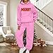 Christmas Sweatsuit for Women Fashion Hoodies & Sweatshirts 2 Piece Jogger Sets Athletic Tracksuit Comfy Lounge Sets Hot Pink