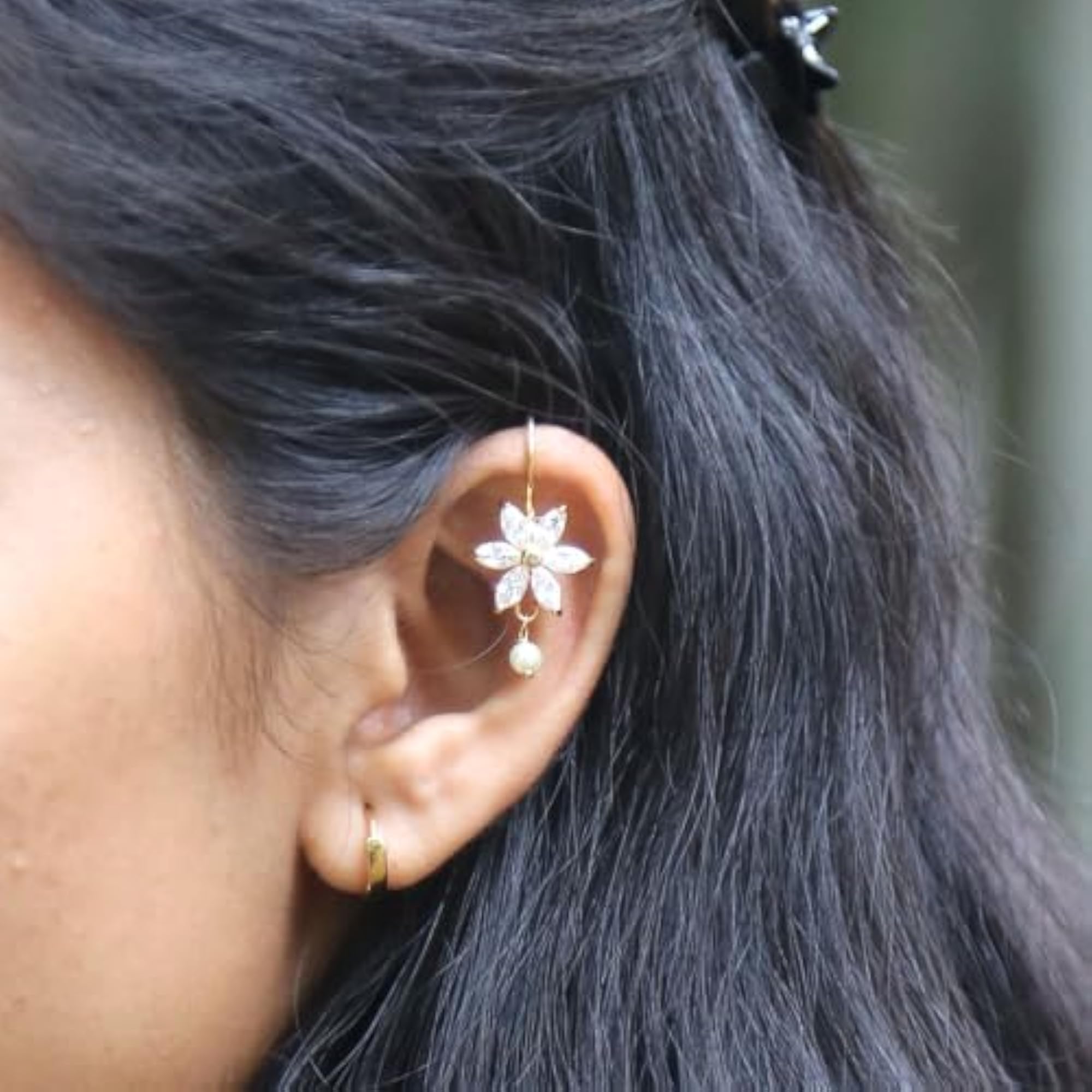 Fancy Maharashtrian Bugadi Clip-On Earrings for Girls