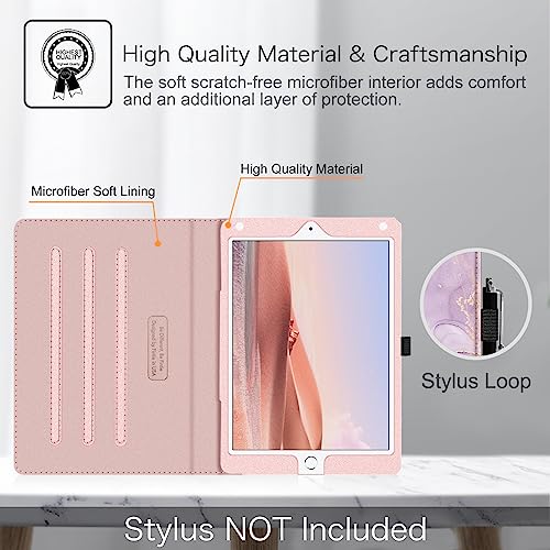 Etui de protection iPad 9.7 rose poudré housse folio stand case cover