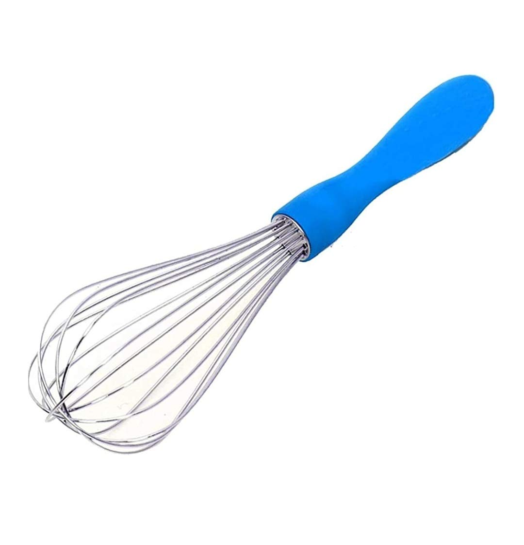 NRT Royal Trader Steel Hand Blender Mixer Froth Whisker, Latte Maker (9 Inches, Blue)