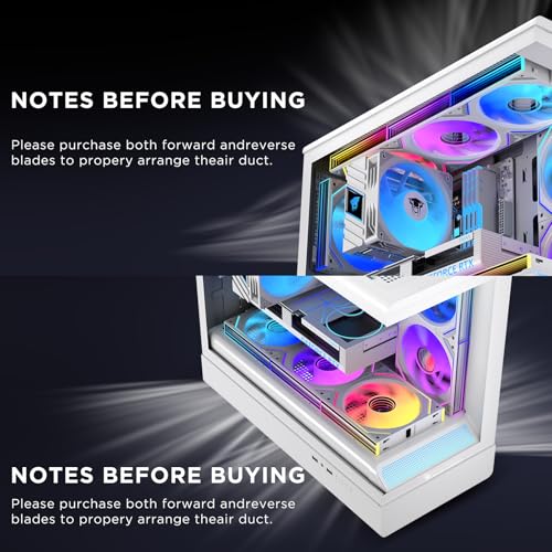 Image of Interstellar V2 120mm Case Fan Infinity Mirror Module Daisy-Chain ARGB Fan Triple Pack with Controller Suitable for Computer Case & 360mm AIO Cooler(White)