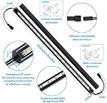 Litever LED Kit d'éclairage sécurisé. Commande de porte activée. 6 pcs Slim 12 Barres de lumière de pouce. Plug-in extensible linkable pour pistolet sûr, penderie, vitrine, dans-Cabinet sous le comptoir. 5000K