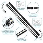 Litever LED Safe Lighting Kit. Door Control Activated. 6 pcs Slim 12 inch Light Bars. Linkable Extendable Plug-in for Gun Safe, Closet, Showcase, in-Cabinet Under Counter Pantry. Daylight 5000K - Image 2