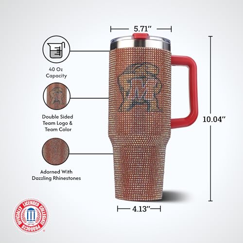 Image of The Memory Company Officially Licensed 40oz TC Bling Game Day Tumbler with Vintage Logo, University of Maryland, College Park